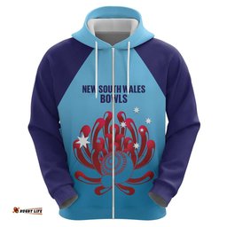 RugbyLife Shop Custom New South Wales Bowls Australia Hoodie Go Champions NSW Waratah LT14