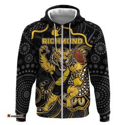 RugbyLife Shop Custom Richmond Football Hoodie Aboriginal Dot Art Pattern DT05