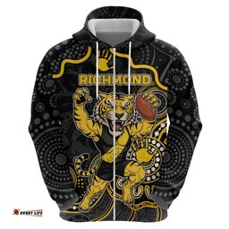 RugbyLife Shop Custom Richmond Football Hoodie Aboriginal Dot Art Pattern DT05