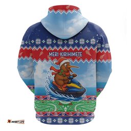 RugbyLife Shop New Zealand Christmas Hoodie Funny Jet Ride Kiwi Xmas LT05