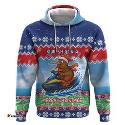 RugbyLife Shop New Zealand Christmas Hoodie Funny Jet Ride Kiwi Xmas LT05