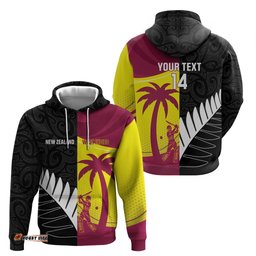 RugbyLife Shop New Zealand and West Indies Cricket Custom Hoodie Black Cap Windies Together LT14