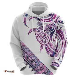 RugbyLife Shop Mawhero Paua shell Kowhaiwhai Taniko Personalised Hoodie Turtle Tattoo Maori Tribal Style LT9
