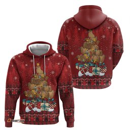 RugbyLife Shop Funny Kiwi Bird Xmas Tree Hoodie New Zealand Tribal Christmas Spirit LT9