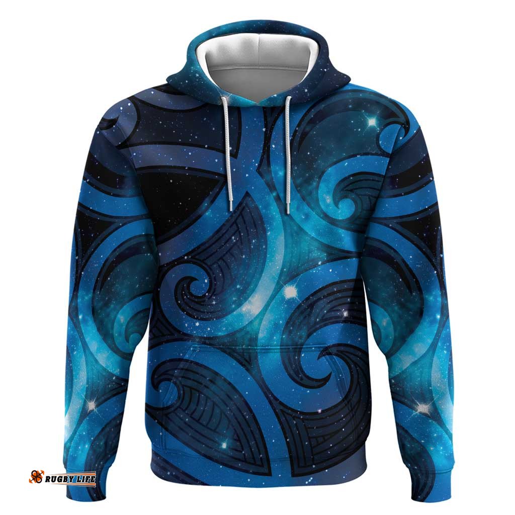 RugbyLife Shop New Zealand Maori Matariki Hoodie Galaxy Kowhaiwhai LT7