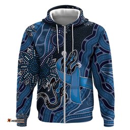 RugbyLife Shop Personalised Autism Awareness Hoodie Hope Ribbon And Aboriginal Patterns DT05