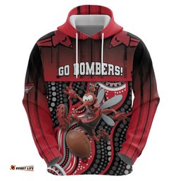 RugbyLife Shop Custom Essendon Go Bombers Hoodie Don The Sash DT05