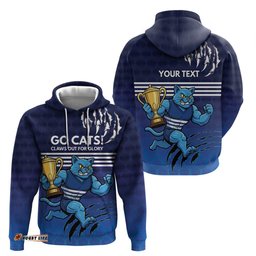 RugbyLife Shop Personalised Geelong Pride Hoodie Claws Out for Glory LT9