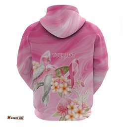 RugbyLife Shop Personalised I Wear Pink For The Fight Hoodie Australian Breast Cancer Spirit LT9