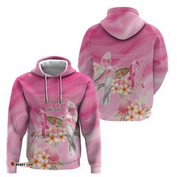 RugbyLife Shop Personalised I Wear Pink For The Fight Hoodie Australian Breast Cancer Spirit LT9