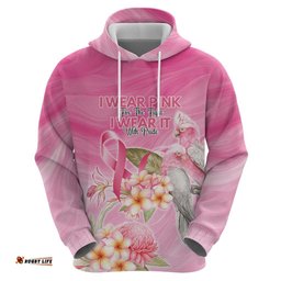 RugbyLife Shop Personalised I Wear Pink For The Fight Hoodie Australian Breast Cancer Spirit LT9