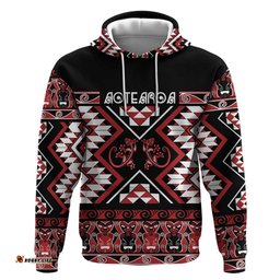 RugbyLife Shop Personalised Aotearoa Waitangi Hoodie Taniko Motifs - Mania Gecko LT7