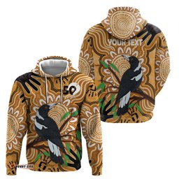 RugbyLife Shop Personalised Australia Magpie NAIDOC Week 2026 Hoodie 50 Years of Deadly Aboriginal Art LT14