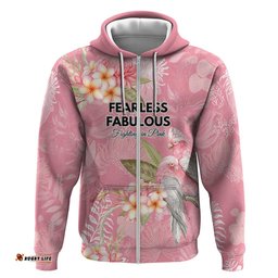 RugbyLife Shop Personalised Galah Cockatoo Fighting in Pink Hoodie Australian Breast Cancer Spirit LT9