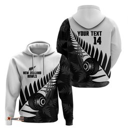 RugbyLife Shop New Zealand Lawn Bowls Custom Hoodie Aotearoa Silver Fern LT14