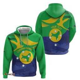 RugbyLife Shop Personalised Australia Christmas Island Hoodie Wilayah Pulau Krismas Flag Color LT14