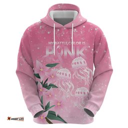 RugbyLife Shop Personalised Pink Boronia of Hope Hoodie Australias Fight Against Breast Cancer LT9