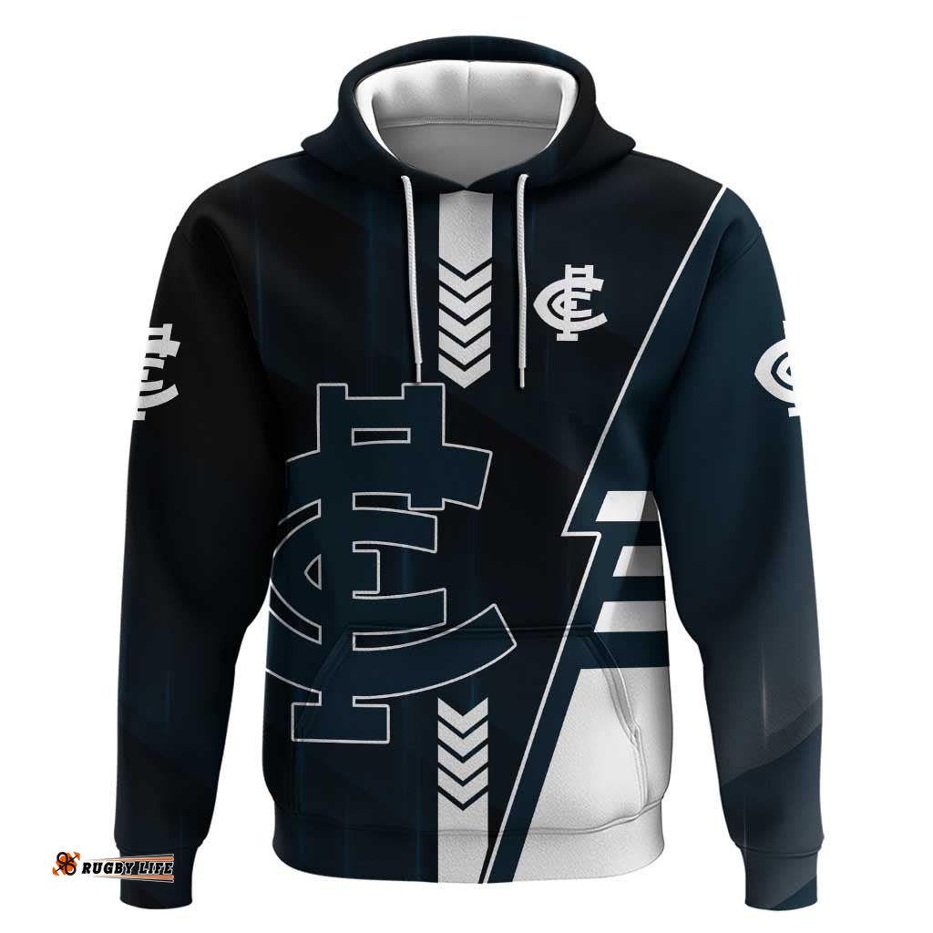 RugbyLife Shop Personalized Carlton Blues Hoodie Modern Geometric Sports Graphic Style TS04