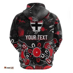RugbyLife Shop Personalized St Kilda Saints Hoodie Aboriginal Dot Painting Graffiti Style TS04
