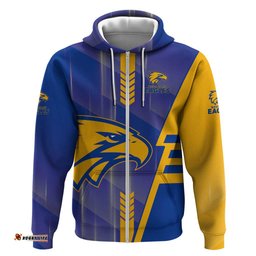 RugbyLife Shop Personalized West Coast Eagles Hoodie Modern Geometric Sports Graphic Style TS04