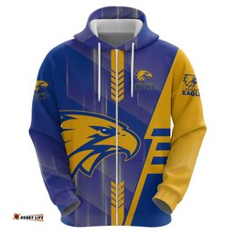 RugbyLife Shop Personalized West Coast Eagles Hoodie Modern Geometric Sports Graphic Style TS04