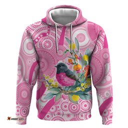 RugbyLife Shop Pink Robin Aboriginal Inspired Hoodie LT9