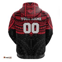 RugbyLife Shop Personalized St Kilda Saints Hoodie Polynesian Tribal Pattern Heritage Football TS04