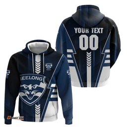 RugbyLife Shop Personalized Geelong Cats Hoodie Modern Geometric Sports Graphic Style TS04
