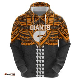 RugbyLife Shop Personalized GWS Giants Hoodie Polynesian Tribal Pattern Heritage Football TS04