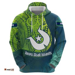RugbyLife Shop Torres Strait Islands Hoodie Vibrant Polynesian Tribal Pattern Art TS04