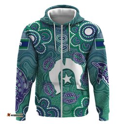 RugbyLife Shop Sea Turtle Torres Strait Islands Hoodie Pacific Indigenous Australian Oceanic Dot Art TS04
