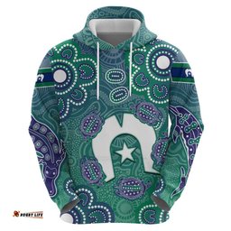 RugbyLife Shop Sea Turtle Torres Strait Islands Hoodie Pacific Indigenous Australian Oceanic Dot Art TS04
