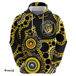 RugbyLife Shop Richmond NAIDOC Week 2026 Personalised Hoodie 50 Years of Deadly Aboriginal Art LT14