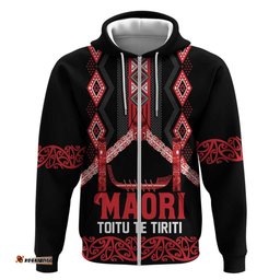 RugbyLife Shop Toitu Te Tiriti Waitangi Hoodie Black Wharenui House LT9