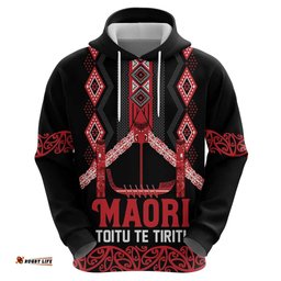 RugbyLife Shop Toitu Te Tiriti Waitangi Hoodie Black Wharenui House LT9