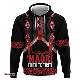 RugbyLife Shop Toitu Te Tiriti Waitangi Hoodie Black Wharenui House LT9