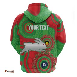 RugbyLife Shop Rabbitohs NAIDOC Week 2026 Personalised Hoodie 50 Years of Deadly Aboriginal Art LT14