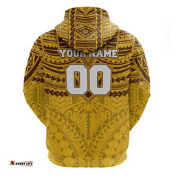 RugbyLife Shop Personalized Hawthorn Hawks Hoodie Polynesian Tribal Pattern Heritage Football TS04