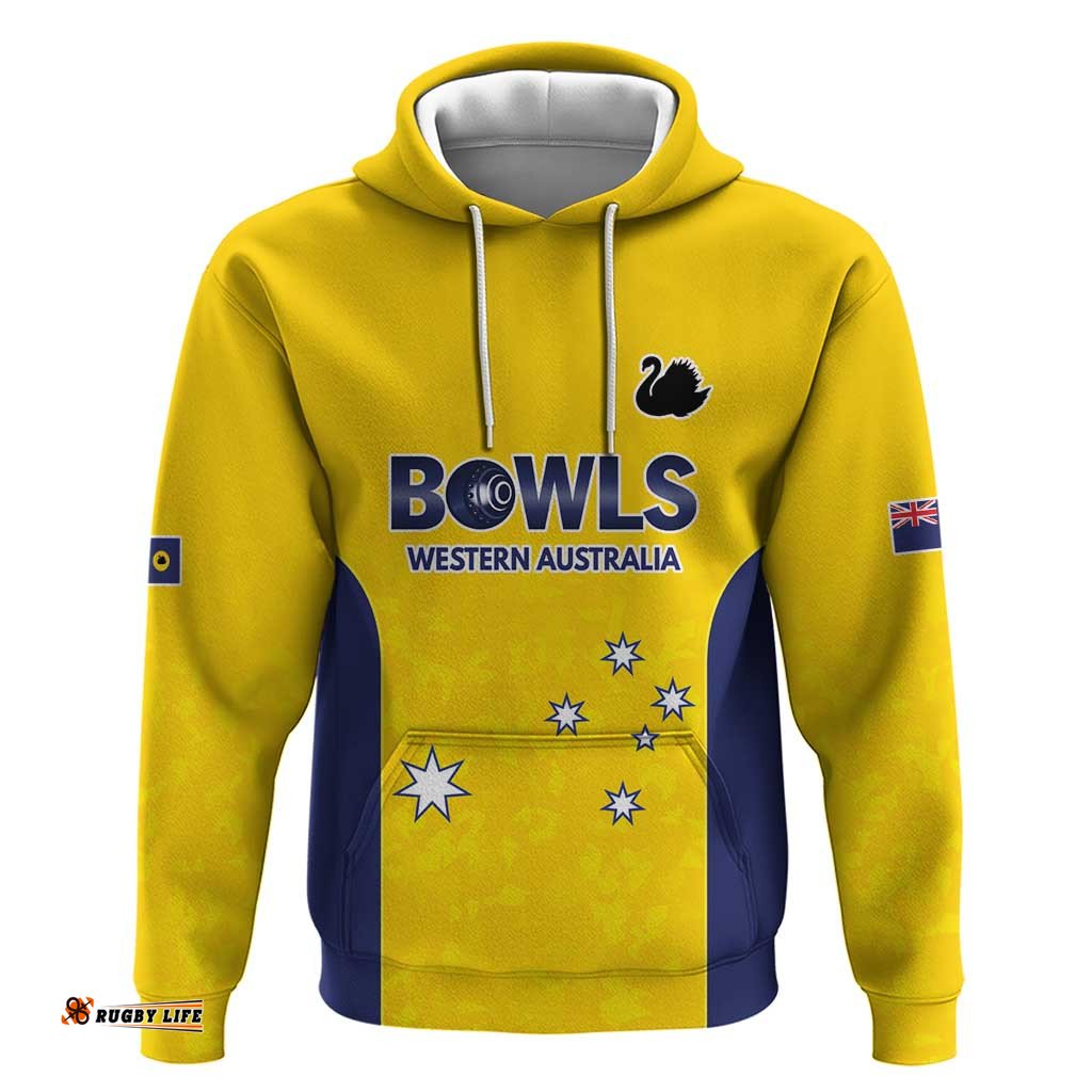 RugbyLife Shop Western Australia Lawn Bowls Custom Hoodie Aussie Minimalist Style LT9