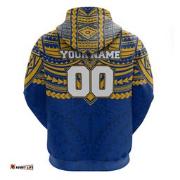 RugbyLife Shop Personalized West Coast Eagles Hoodie Polynesian Tribal Pattern Heritage Football TS04
