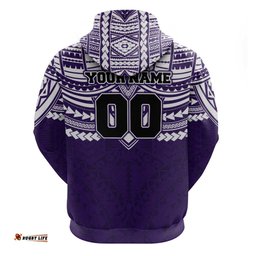 RugbyLife Shop Personalized Fremantle Dockers Hoodie Polynesian Tribal Pattern Heritage Football TS04