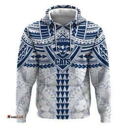 RugbyLife Shop Personalized Geelong Cats Hoodie Polynesian Tribal Pattern Heritage Football TS04