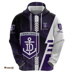 RugbyLife Shop Personalized Fremantle Dockers Hoodie Modern Geometric Sports Graphic Style TS04