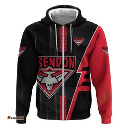 RugbyLife Shop Personalized Essendon Bombers Hoodie Modern Geometric Sports Graphic Style TS04