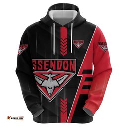 RugbyLife Shop Personalized Essendon Bombers Hoodie Modern Geometric Sports Graphic Style TS04