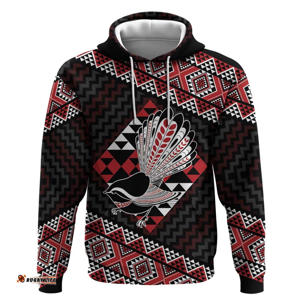 RugbyLife Shop Taniko Aotearoa Hoodie Poutama Mix Piwakawaka LT7