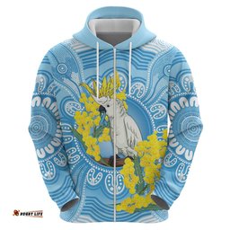 RugbyLife Shop World Diabetes Day Australia Hoodie Yellow-crested Cockatoo Golden Wattle Aboriginal LT14