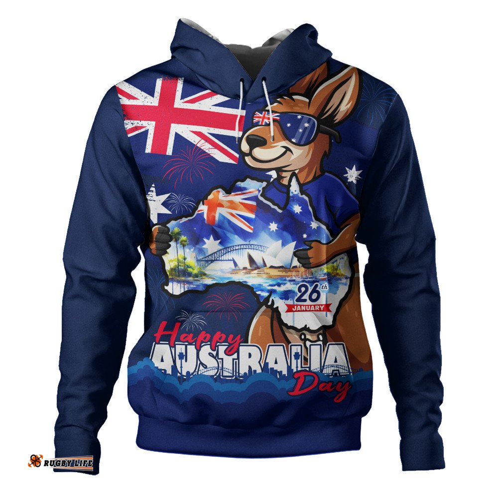 Australia Hoodie Australia Day Holiday Kangaroo Pride Celebration