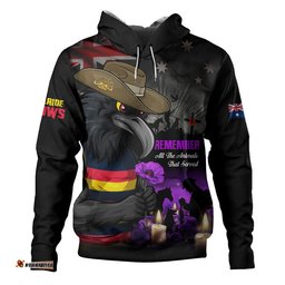 Adelaide Crows Hoodie Anzac Day In Memory Of Animals That Served