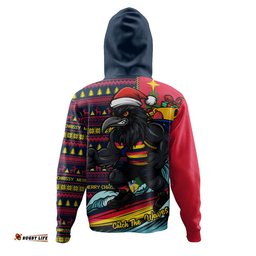 Adelaide Crows Hoodie Christmas Holiday Santa Rides The Waves